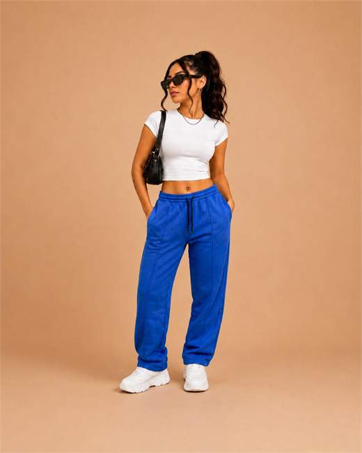 Pantalón bota recta dama azul rey MAOS